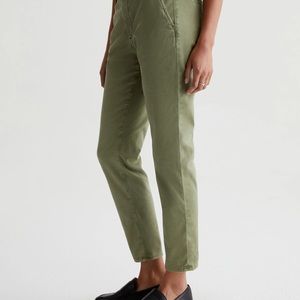 Women’s AG tailored trouser 31R in olive green